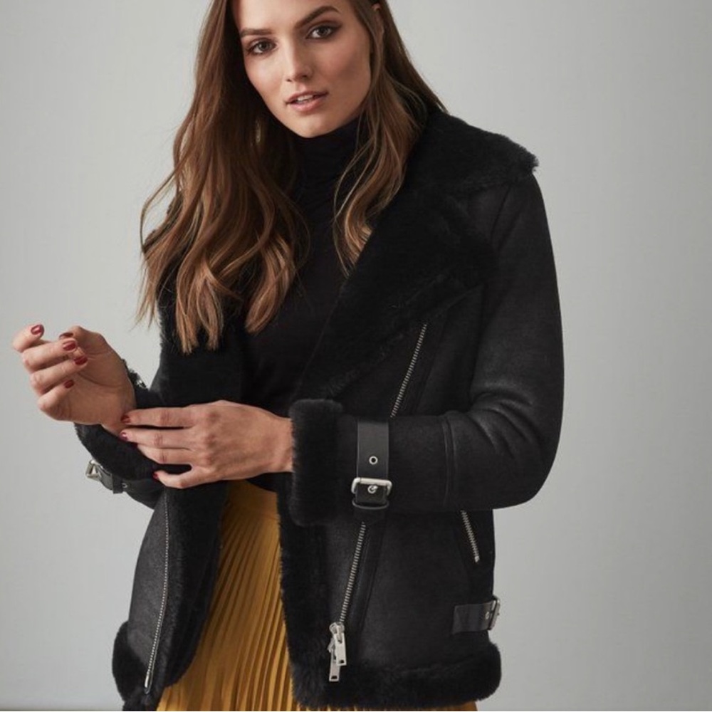 Reiss 100% real shearling coat